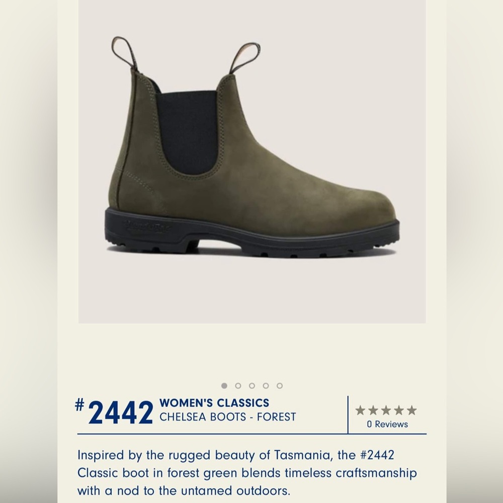 Blundstone Hiking and Outdoor Boots - Green Sz 7 - Picture 2 of 5
